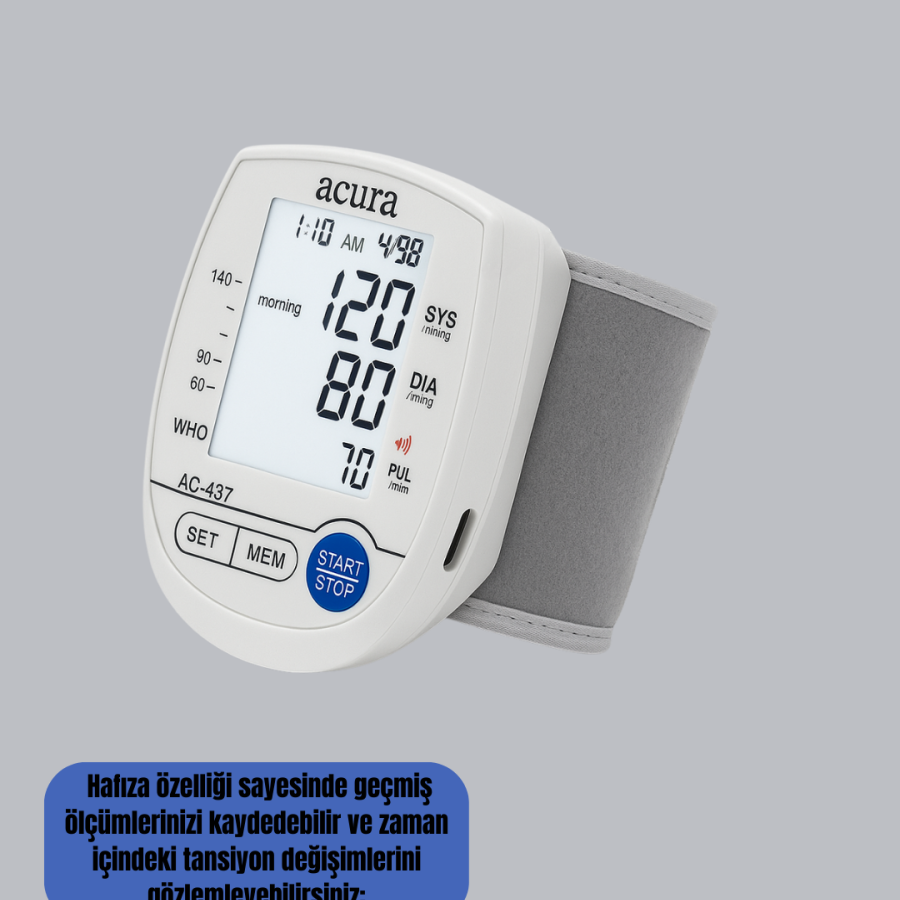 Digital Wrist Blood Pressure Monitor with HD Screen with Dual Power Supply