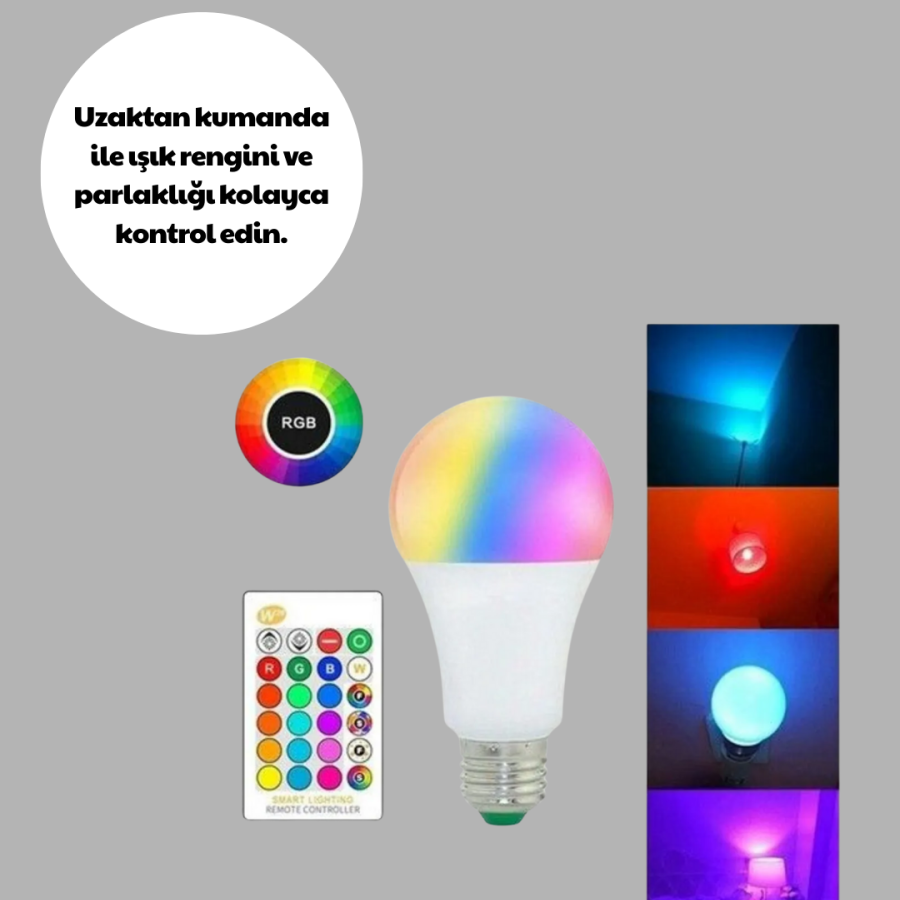 Color Changing RGB LED Bulb 16 Colors with Remote Control 2025 Model
