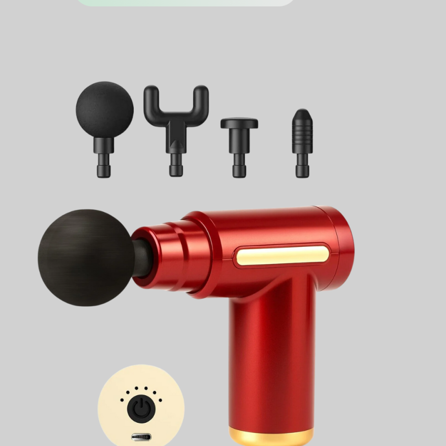 Muscle Relaxer Massage Gun 4 Heads and Adjustable Speed Muscle Relaxer Massage Gun 4 Heads and Adjustable Speed
