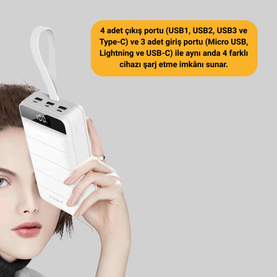 Multi-Device Compatible 50000 mAh Powerbank with LED Display Multi-Device Compatible 50000 mAh Powerbank with LED Display