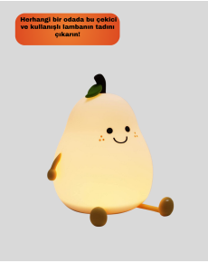 USB Rechargeable Pear Night Light Touch Color Changing