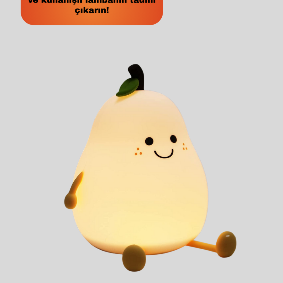 Modern Pear Night Light Wireless Charging LED Lighting