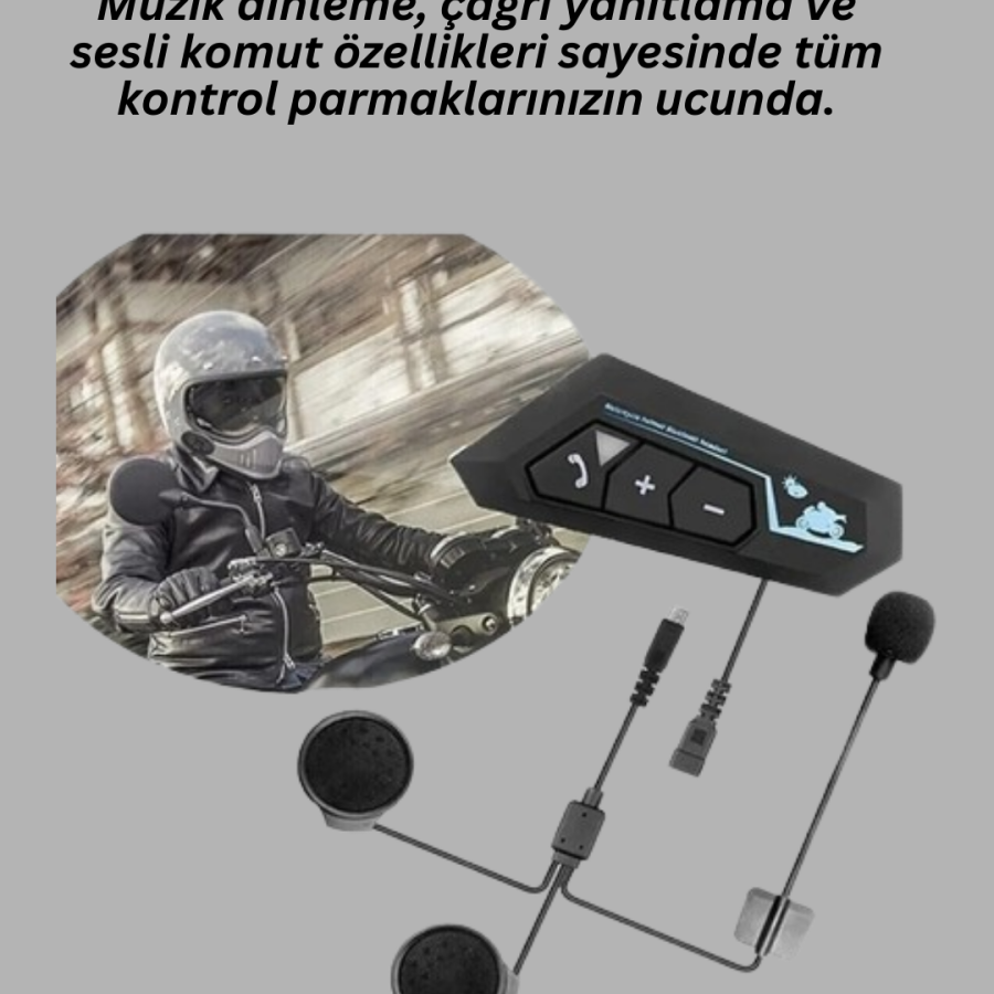 BT22 Motorcycle Helmet Bluetooth Headset Intercom Supported