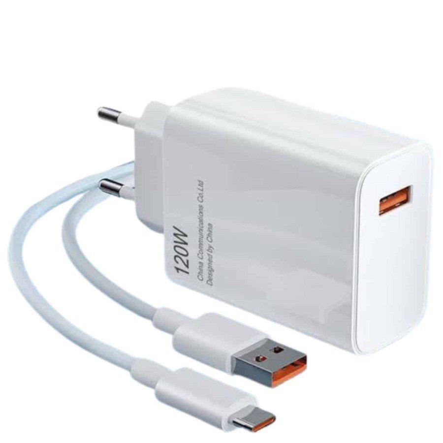 Type C High Speed ​​Charger White 120W Ultra Long Life