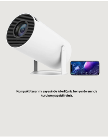 Home Projector with Wireless and Wired Connection Options