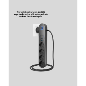 Smart Current Balancing 4-way Multiple Socket with Type-C and USB Output Smart Current Balancing 4-way Multiple Socket with Type-C and USB Output