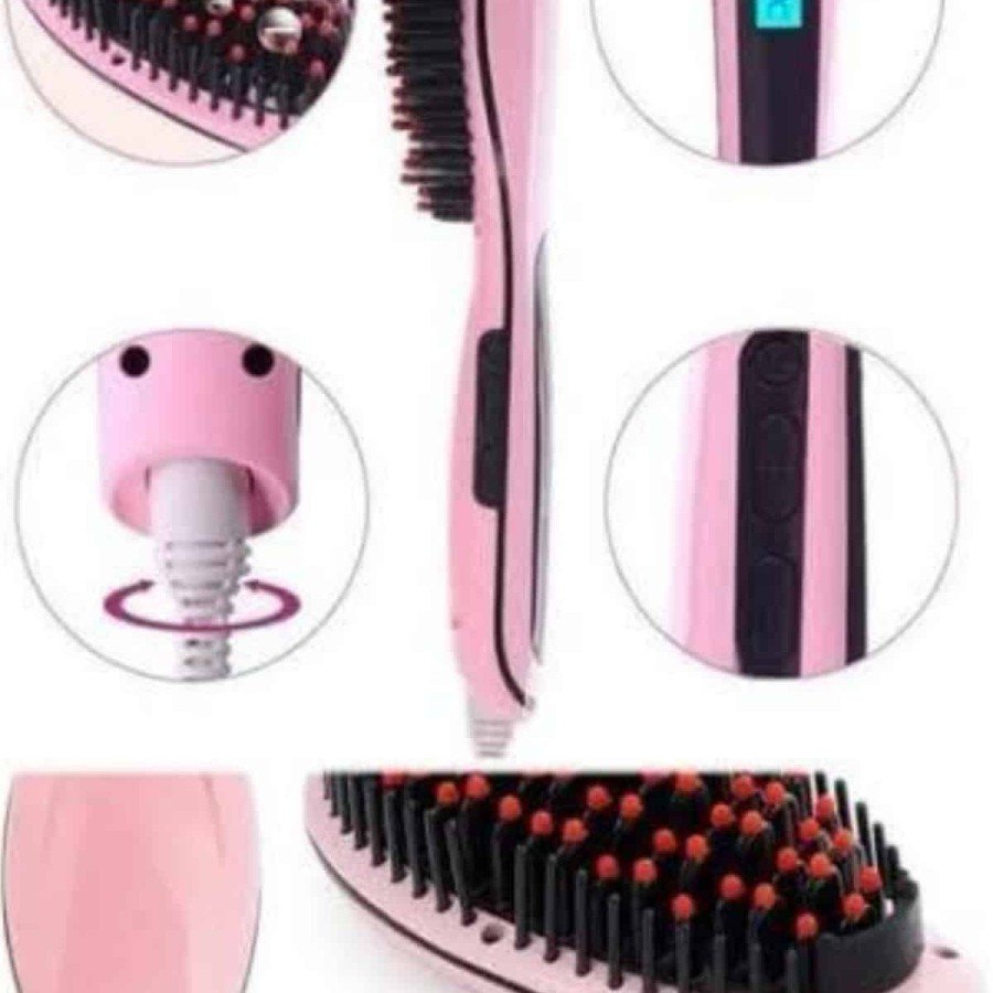 Hair Brush Smart LCD Screen Practical Hair Straightener Comb Practical Portable