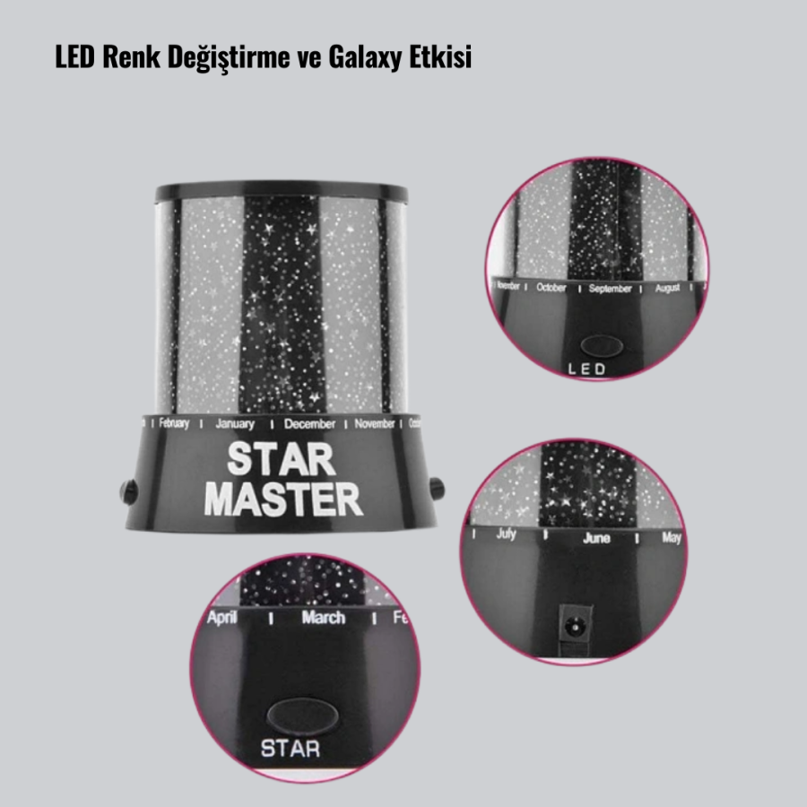 Galaxy Effect LED Projector Portable Star Night Light
