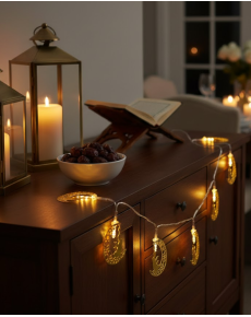 Ramadan Themed Prostrating Man in the Moon LED Fairy Light