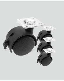 Locking Furniture Wheel 6 cm Set of 4 Easy Installation