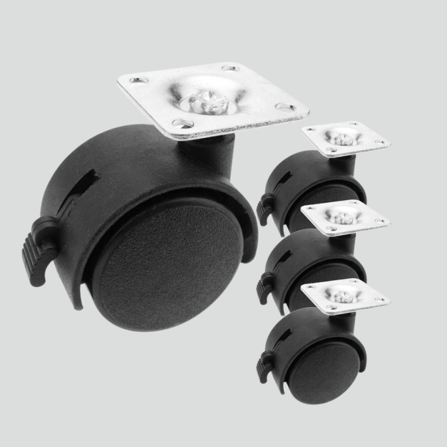 Locking Furniture Wheel 6 cm Set of 4 Easy Installation