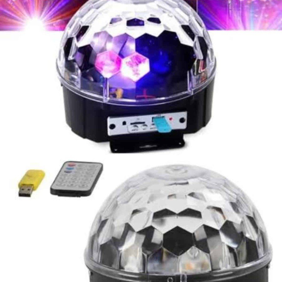 Led Light Disco Ball Bluetooth Controlled USB Music Player With Speaker