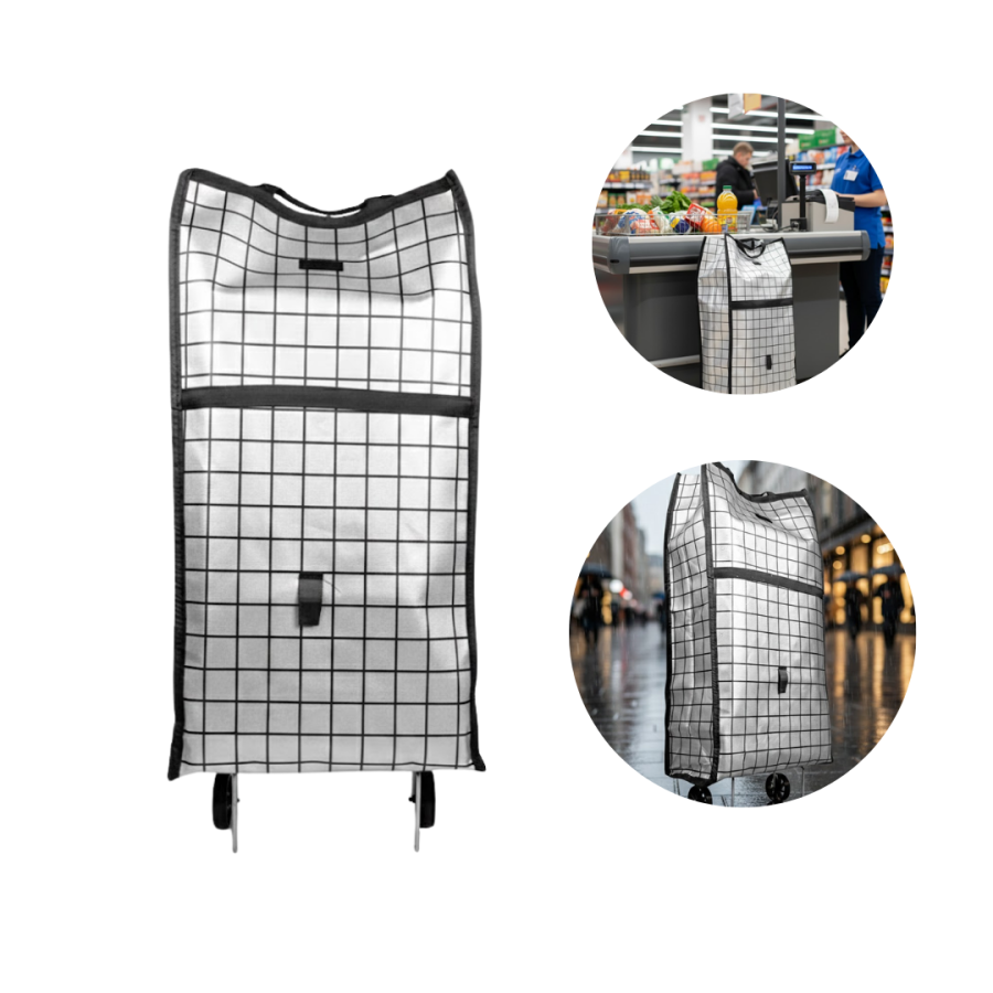 Sturdy Body, Silent Wheeled Market and Grocery Bag