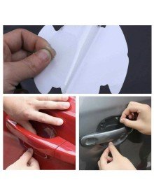 8Pcs Car Door Handle Protector Anti-Scratch Transparent Sticker Film Protection Set