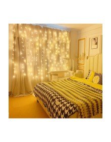 8 Functional Fairy Curtain Led Remote Controlled Daylight Curtain Fairy Led (3 mt x 3 mt)
