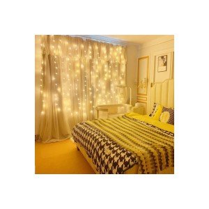 8 Functional Fairy Curtain Led Remote Controlled Daylight Curtain Fairy Led (3 mt x 3 mt)