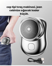 Portable, pocket-sized, rechargeable electric shaver