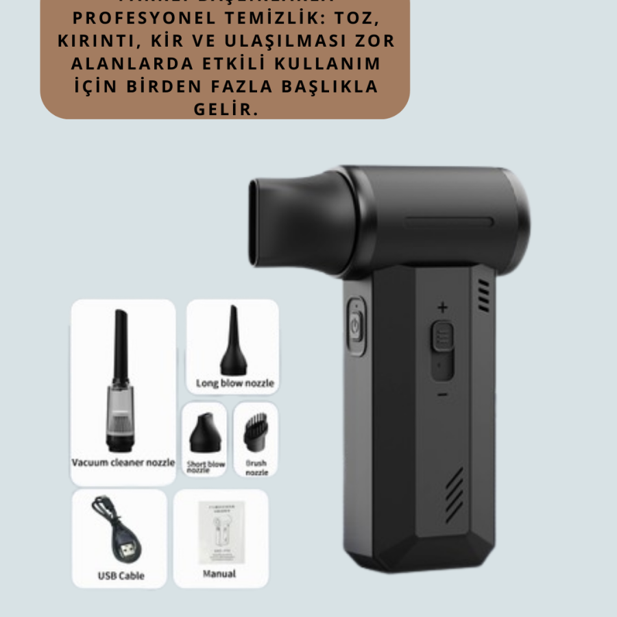Powerful Air Blower Dust Cleaning Machine for Car Interior and Home