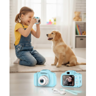 Blue Compact HD Digital Camera Portable Model with Video and Photo Recording Features