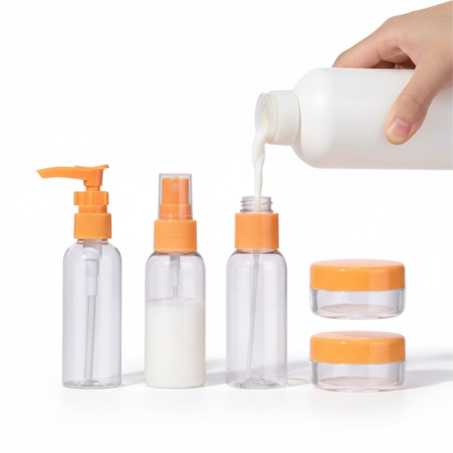 5-PIECE TRAVEL BOTTLE ORANGE
