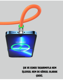 3 in 1 Multi-Charging Cable with 120W Charging Support – 1.2 Meters