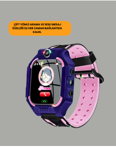 S10 Purple Child Tracking Watch with Electronic Barrier and Voice Message Support
