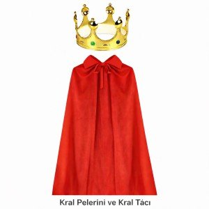 90 cm King Cloak and Gold King Crown Set 90 cm King Cloak and Gold King Crown Set