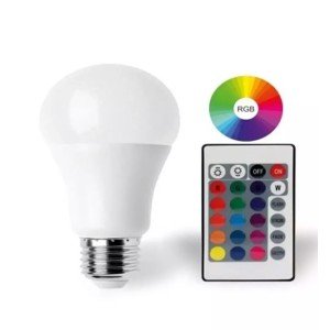 9W E27 RGB and White Light Controlled Bulb
