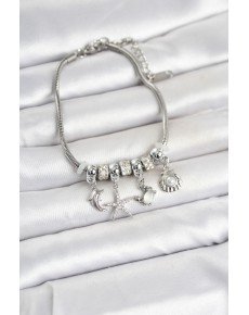 Brass Silver Color Summer Concept Charm Women's Bracelet