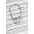 Brass Silver Color Pole Star Detailed Charm Women's Bracelet