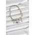 Brass Silver Color Eye Detailed Charm Women's Bracelet