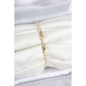 Brass Gold Color Zircon Stone Swan Model Waterway Women's Bracelet Brass Gold Color Zircon Stone Swan Model Waterway Women's Bracelet