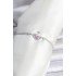 Brass Silver Color Zircon Stone Swan Model Waterway Women's Bracelet