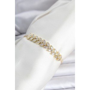 Brass Gold Color Spike Model Waterway Women's Bracelet
