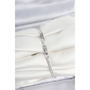 Brass Silver Color Spike Model Waterway Women's Bracelet
