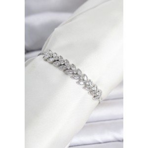 Brass Silver Color Spike Model Waterway Women's Bracelet