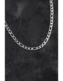 316L Steel Silver Color Figaro Chain Model Men's Necklace