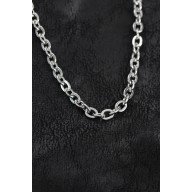 316L Steel Silver Color Rolo Chain Men's Necklace