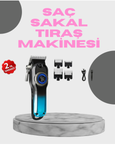 Professional Hair Clipper – 2000 mAh Rechargeable, LCD Screen