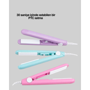 Lightweight and Portable Ceramic Short Curling Iron – Ergonomic and Safe Design Suitable for Travel