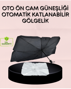 UV Protected Umbrella Type Car Sunshade - Wide Vehicle Compatibility