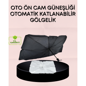 UV Protected Umbrella Type Car Sunshade - Wide Vehicle Compatibility