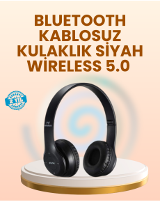 Bluetooth Headset with Adjustable Headband and Soft Ear Cushions