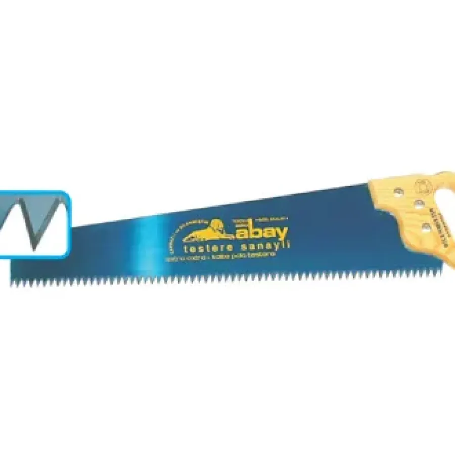 Abay Blue Steel Machete Saw 50 cm - Wooden Handle