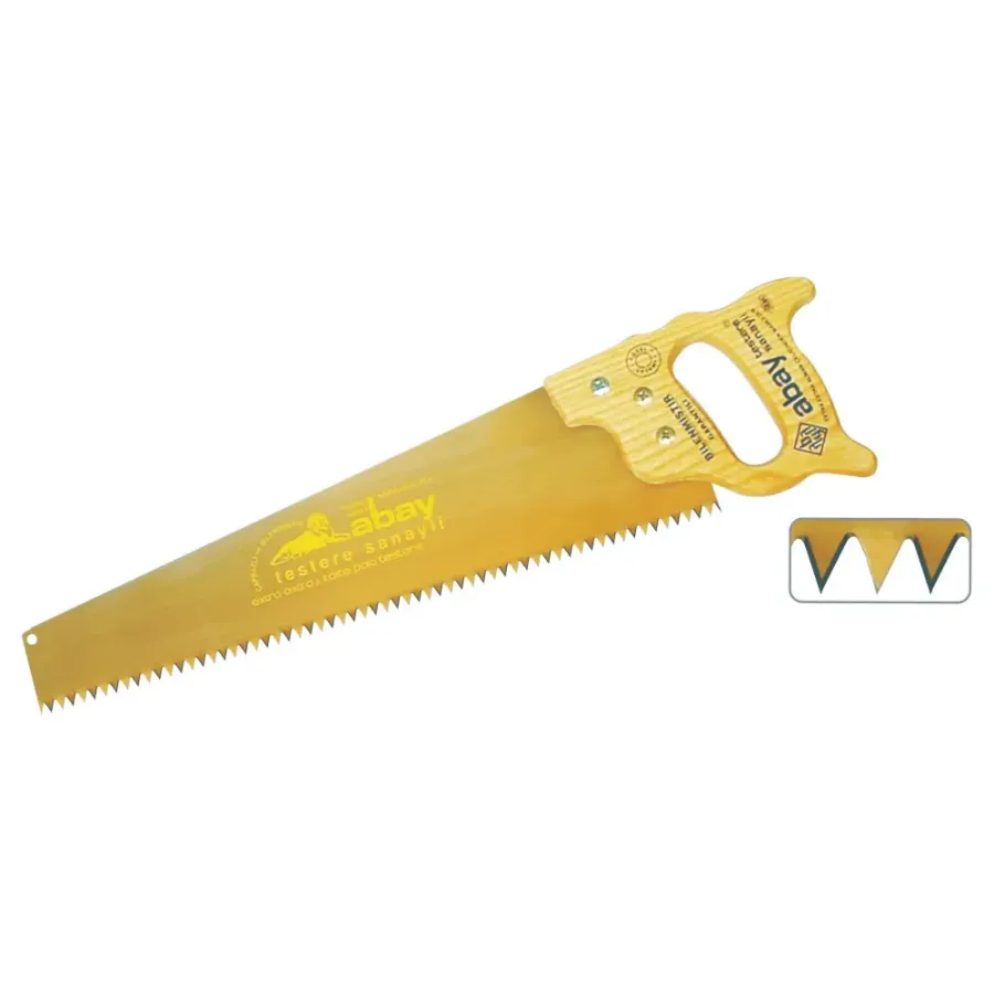Abay Yellow Steel Machete Saw 50 cm - Wooden Handle