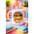 Porcelain Mug with Cool Lion Figure MODEL 94 – Fun Design Special Mug for Office & Home