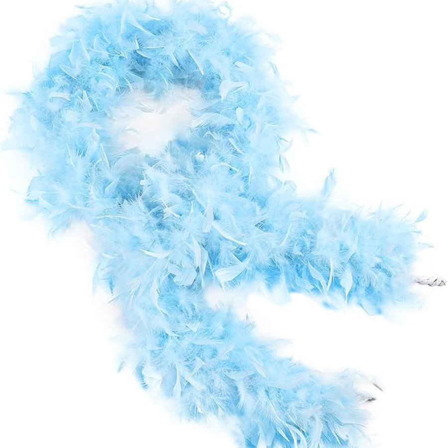 Light Blue Color Fluffy Thick Otriş Boa Feather 6 cm Width 180-200 cm Length Light Blue Color Fluffy Thick Otriş Boa Feather 6 cm Width 180-200 cm Length