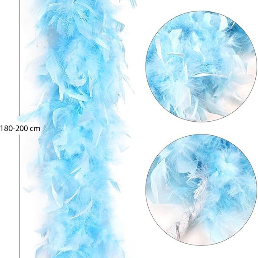 Light Blue Color Fluffy Thick Otriş Boa Feather 6 cm Width 180-200 cm Length Light Blue Color Fluffy Thick Otriş Boa Feather 6 cm Width 180-200 cm Length