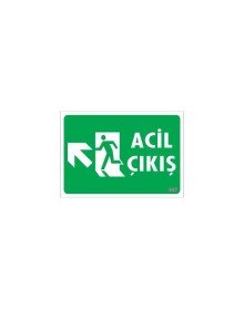 Emergency Exit Warning Sign 25x35 CODE: 947