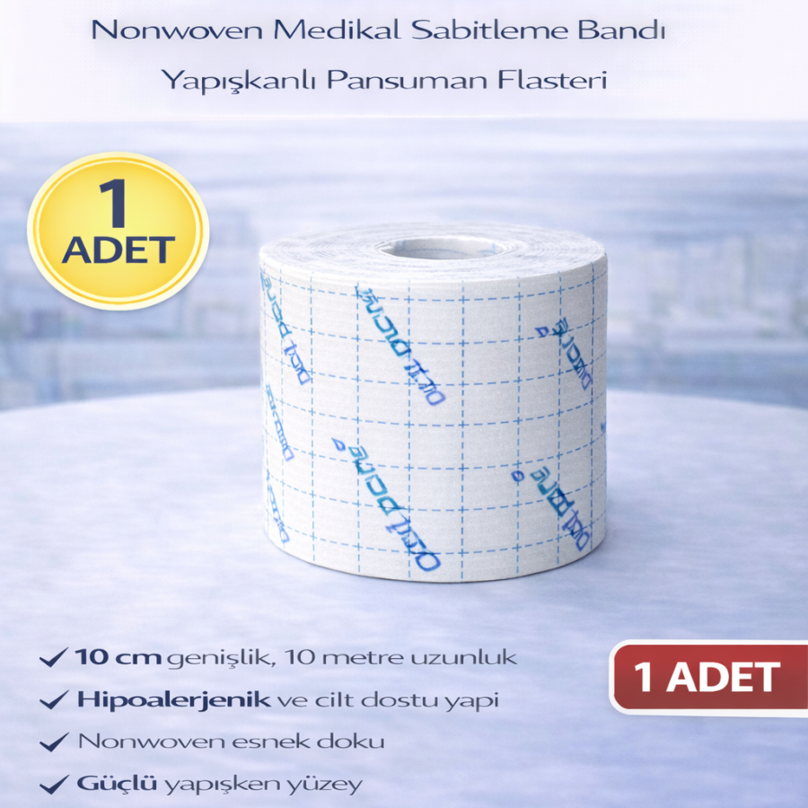 Hypoallergenic Fix Patch 10 cm x 10 m 1 Piece Nonwoven Medical Fixation Tape Adhesive Dressing Patch